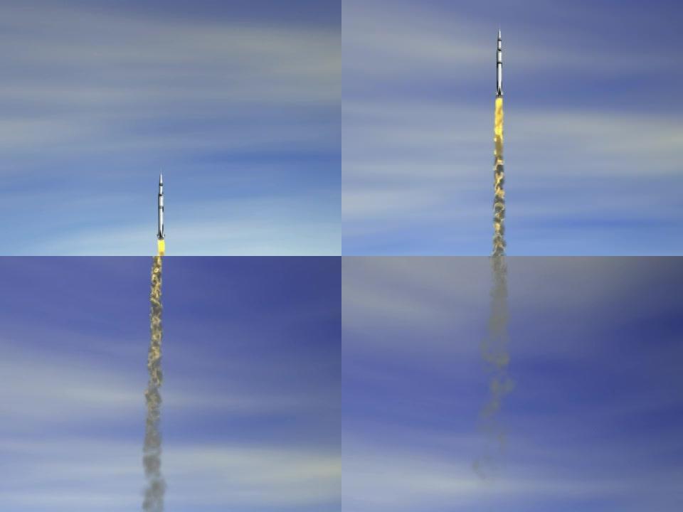 火箭飞向天空