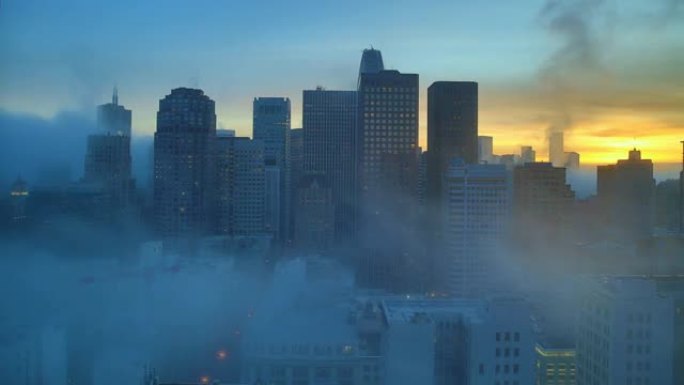 加利福尼亚州旧金山-市区白天到晚上的时间流逝