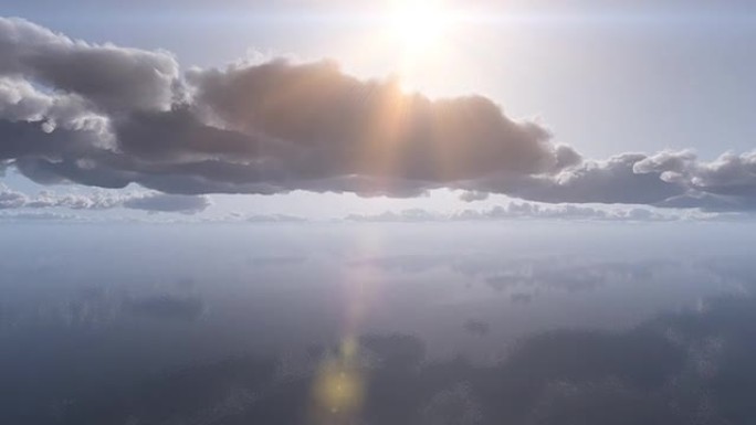 从大海到云层的飞行