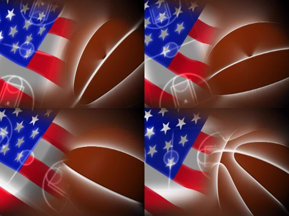 摘要美国篮球运动视频背景NTSC