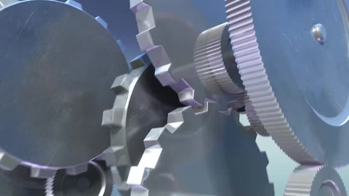 运动中的齿轮