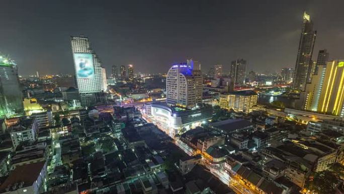 曼谷城市景观延时平移