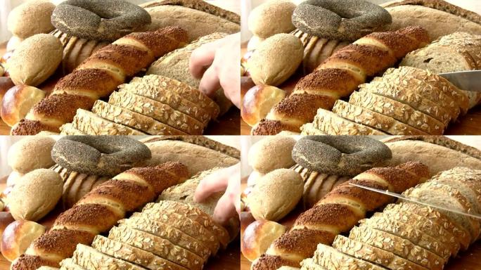 不同种类的面包