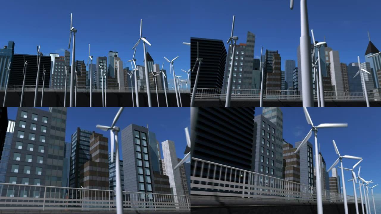 数字CG未来城市绿色能源