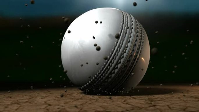 超运动板球用粒子撞击地面
