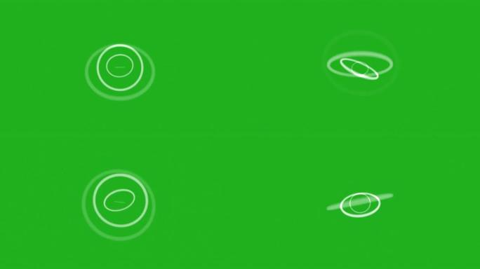 旋转圆圈绿色屏幕运动图形