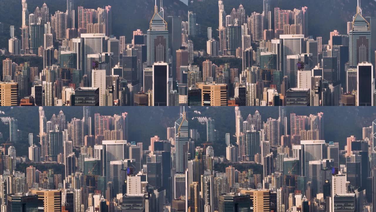 建筑格局鸟瞰图高楼大厦CBD香港