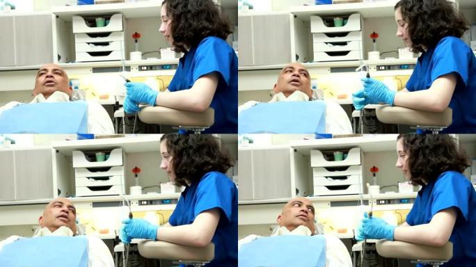 牙科学生或病人实习生