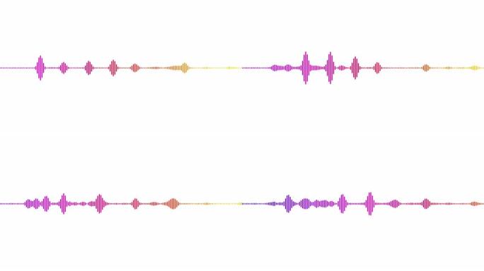 孤立在白色背景上的声波。数字声波均衡器。黑白概念下的音频技术wave概念和设计强调简约。