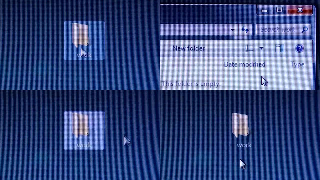 电脑桌面文件夹打开然后关闭。