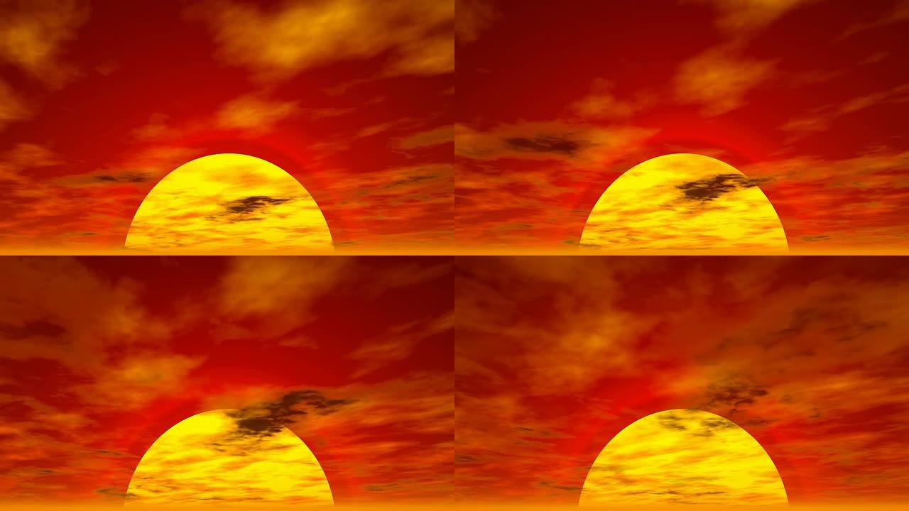 日落云景 (无缝循环) 高清1080p