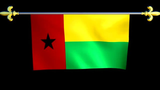 几内亚比绍的大型循环动画旗帜