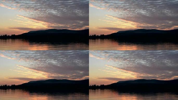 匈牙利巴拉顿湖的日落