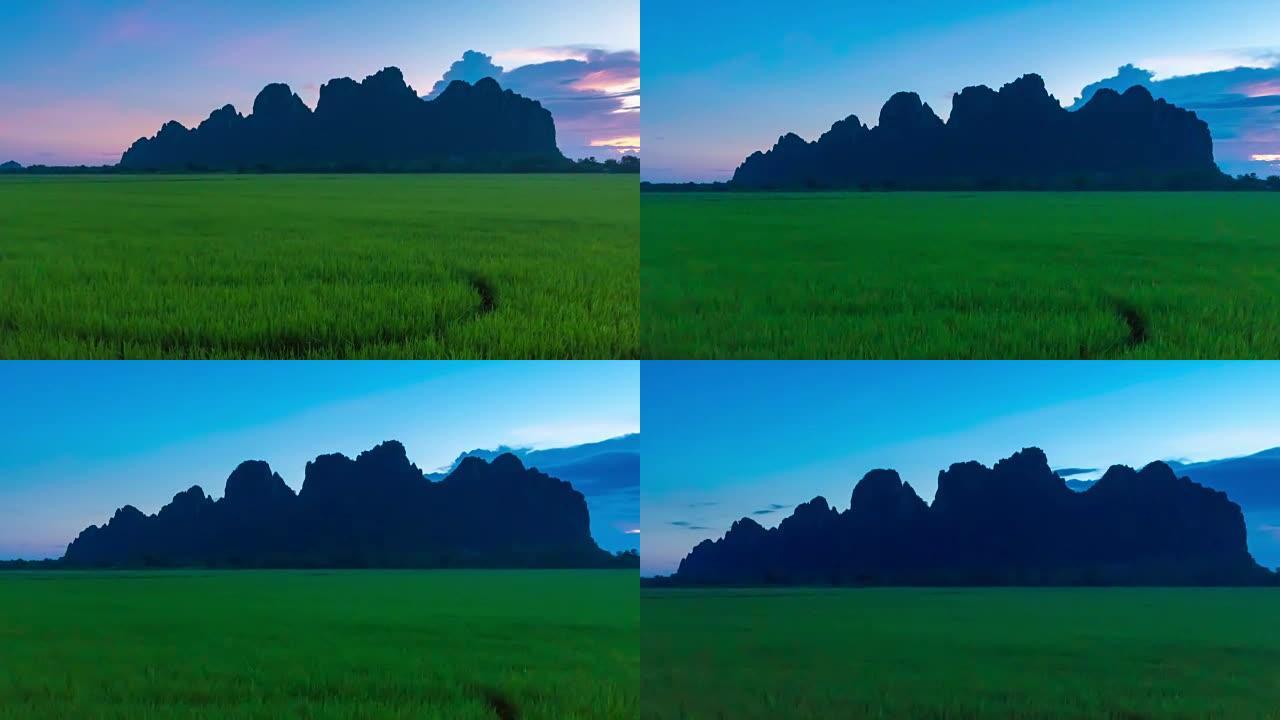 4k时间流逝: 泰国北部的美丽农业水稻