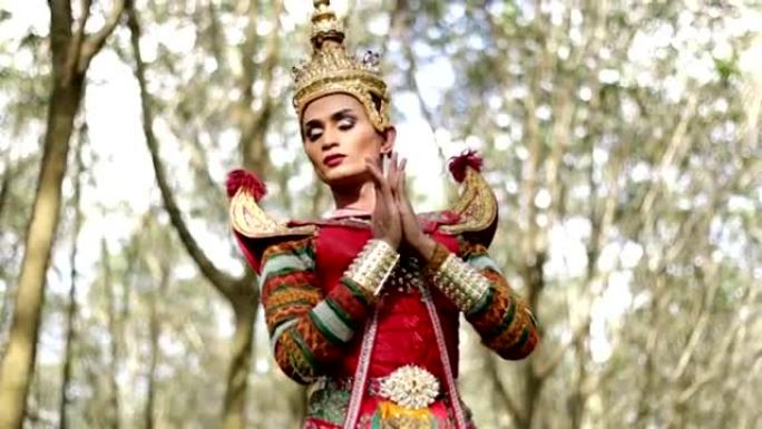 至尊泰国面具或Khon舞剧泰国风格。