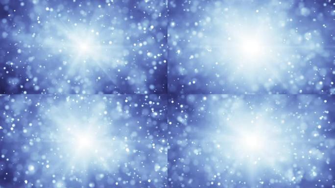 蓝色粒子暴雪循环动画
