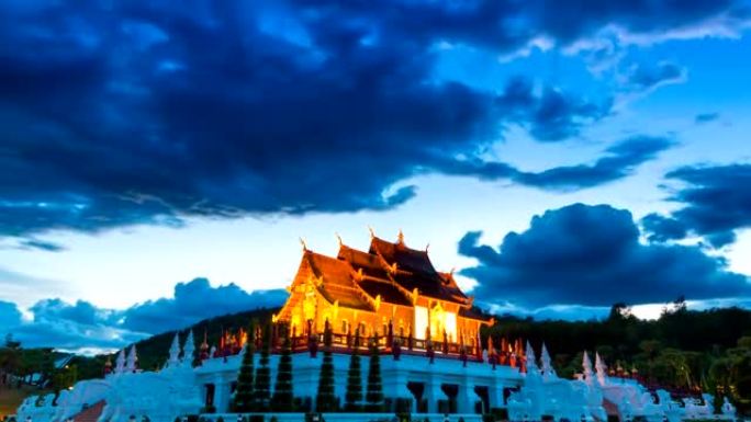泰国清迈皇家公园Ratchaphruek的皇家馆 (Ho Kham Luang)