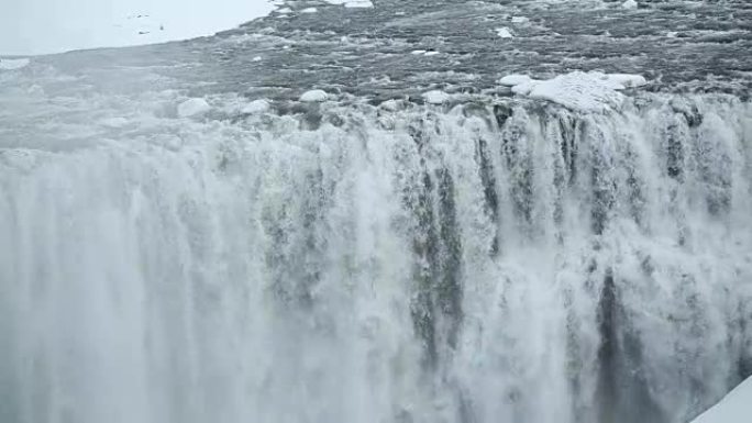 冰岛冬季的瀑布Dettifoss