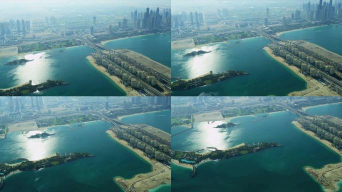 迪拜媒体城的鸟瞰图