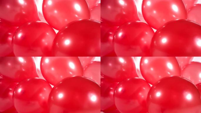 红色派对气球生日背景
