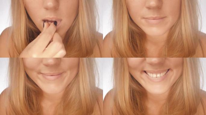 妇女服用药丸，全球药房