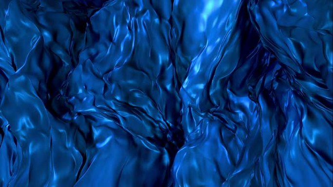 深蓝色流体背景蓝色液体背景蓝水流动蓝色丝