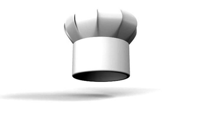 厨师帽与三颗星在白色的背景
