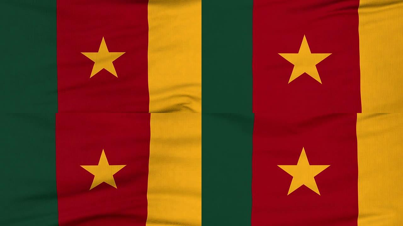 飘扬的喀麦隆国旗