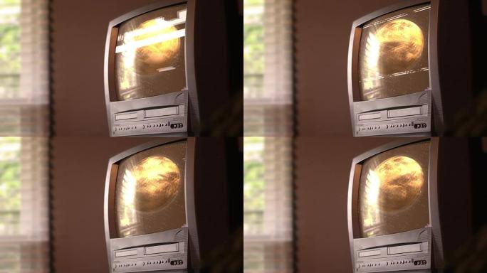 旧20世纪90年代电视播放通用静态旧俗气电影