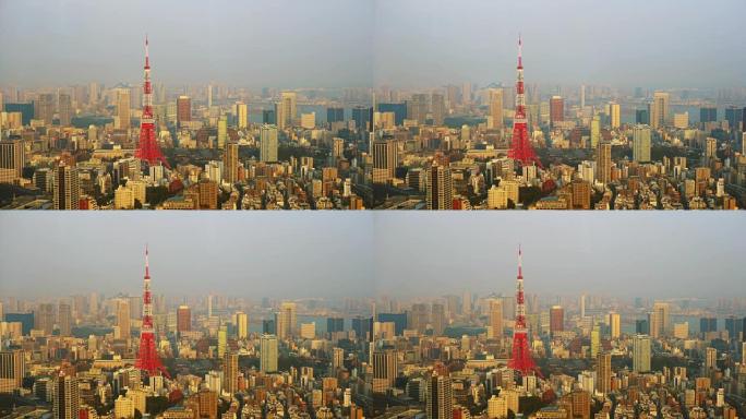 日本东京塔-通讯及瞭望塔。这是日本最高的人造建筑