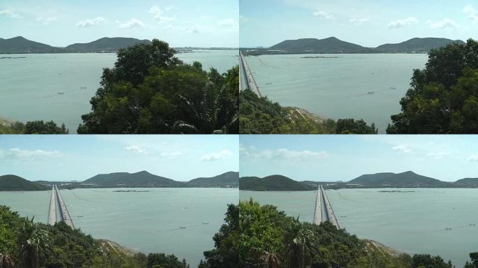 平移: Tinsulanonda桥混凝土桥在泰国很长一段路。