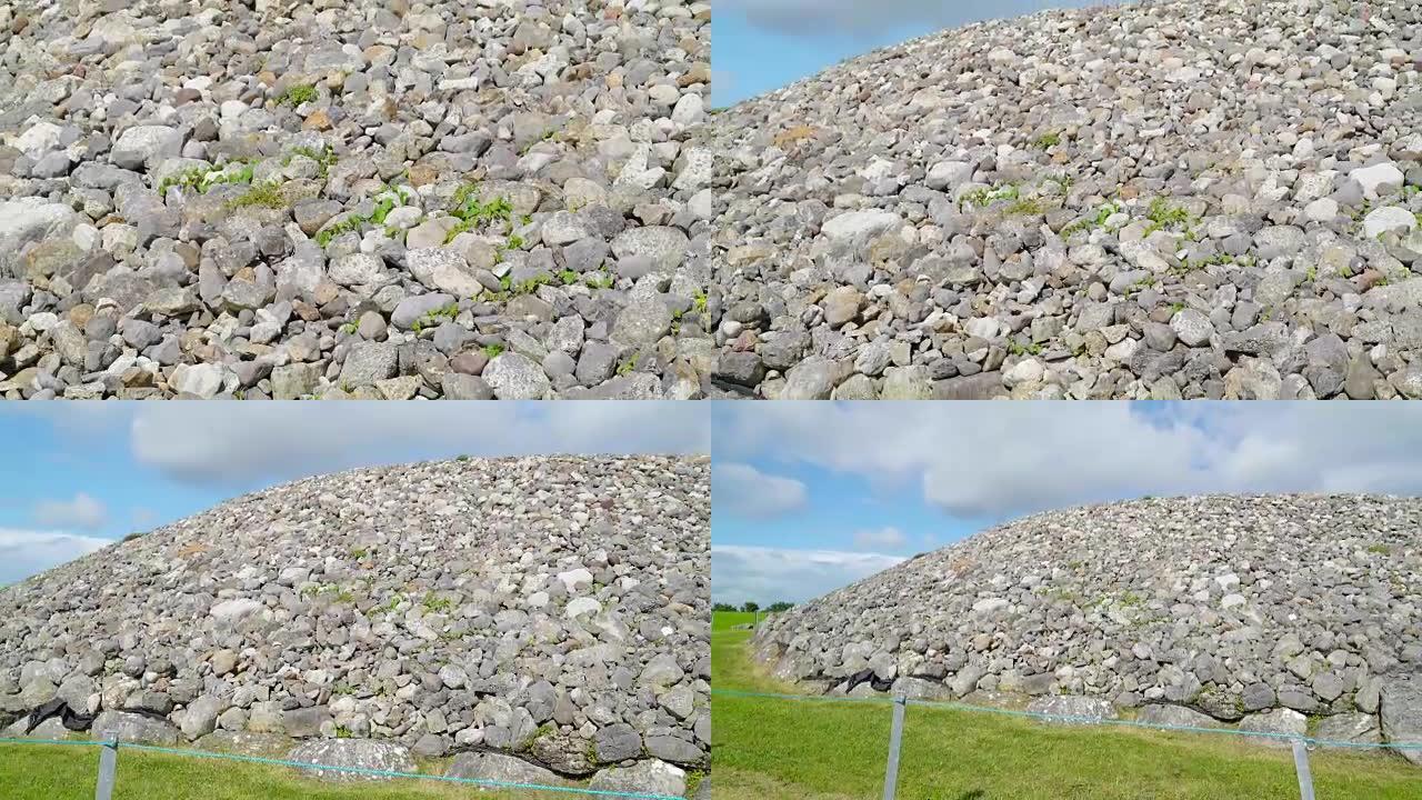 爱尔兰Carrowmore巨石公墓的一个地区有很多石头