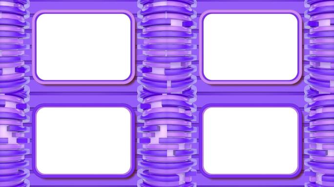 紫色圆圈背景，白色屏幕，循环