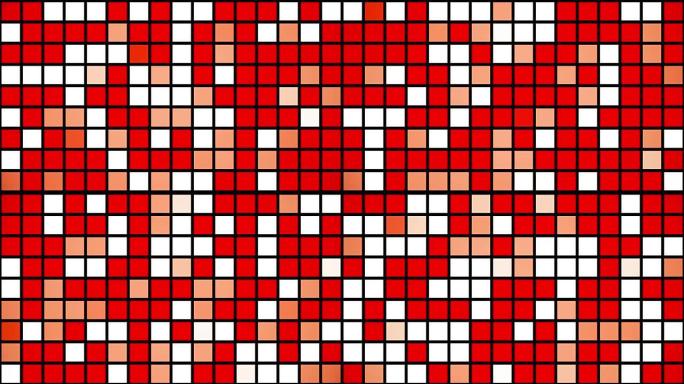 红色和白色闪烁的正方形