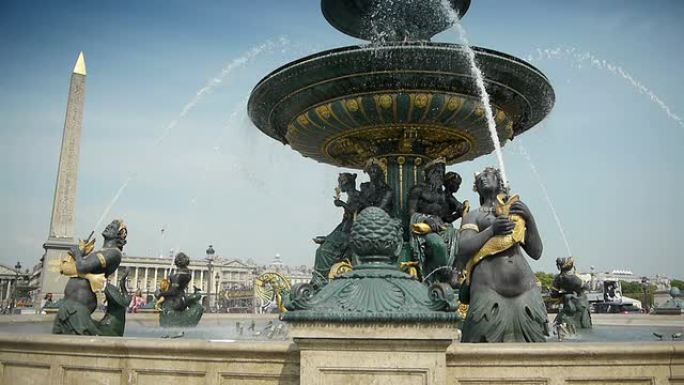 法国巴黎协和广场的喷泉