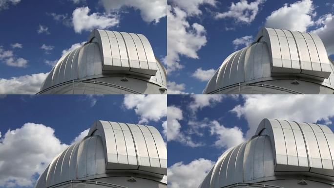 俄罗斯天空背景上的莫斯科天文馆