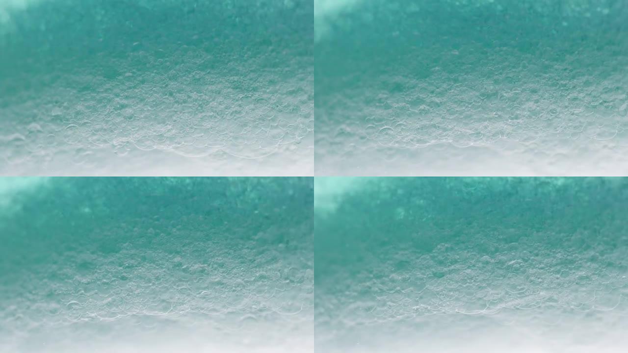 美丽的翡翠-绿色泡沫微距拍摄