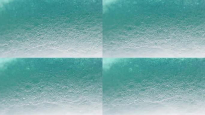 美丽的翡翠-绿色泡沫微距拍摄