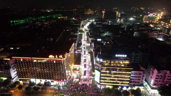 广西桂林城市夜景灯光交通航拍 (61)