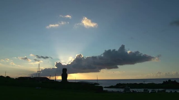 日落时间流逝Rapa Nui