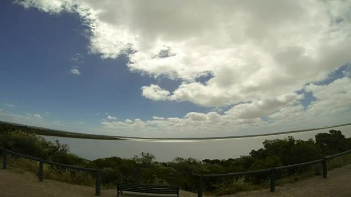 粉红湖时间流逝西澳大利亚州