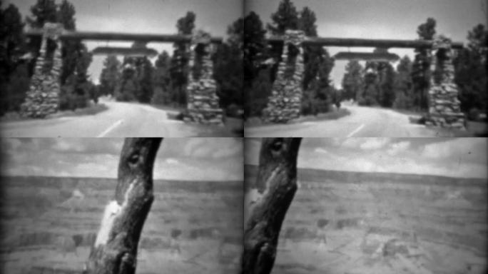 1937: 大峡谷入口参观扫地盘树透视。
