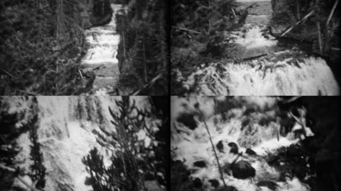 1937: 开普勒级联瀑布高运行快速倾斜向下跟随河流。