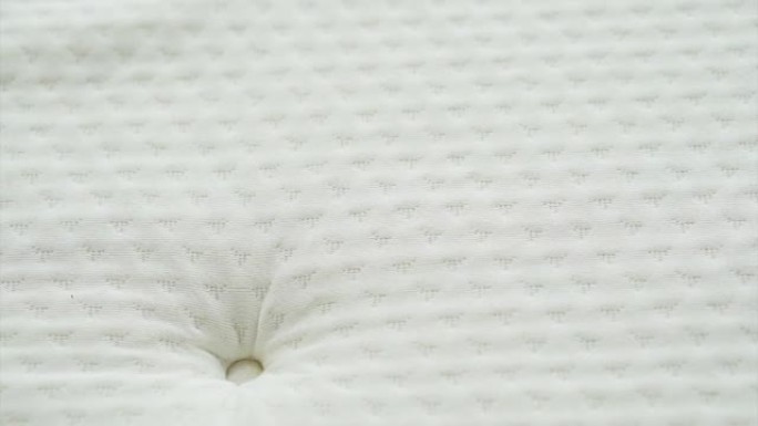 清洁白色新床垫蒲团床特写纹理