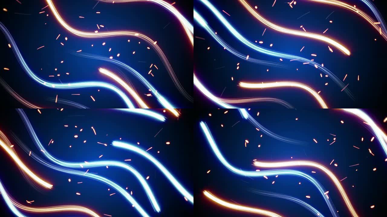 光画条纹和发光粒子循环