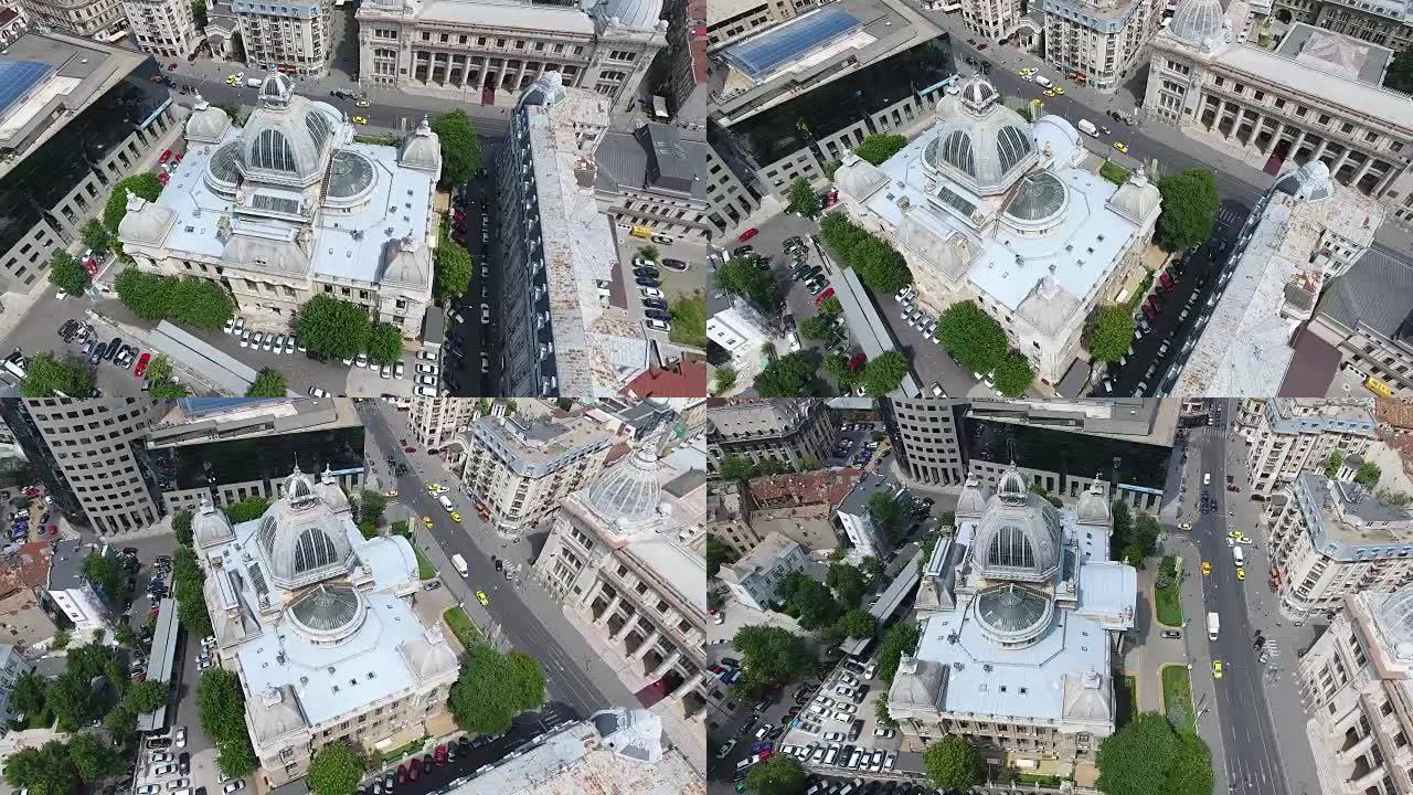 CEC宫殿的4k无人机拍摄