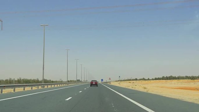 阿联酋热天公路旅行沙漠交通4k