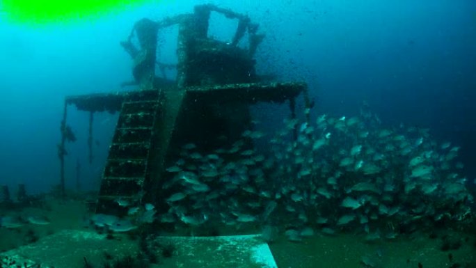 泰国Chumphon潜水场的PRAB沉船。