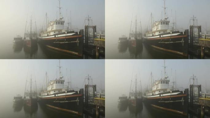 史蒂夫斯顿码头，晨雾