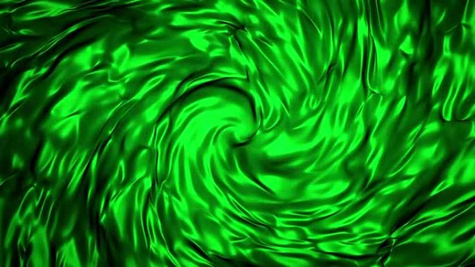 螺旋中绿色流动中的抽象质量